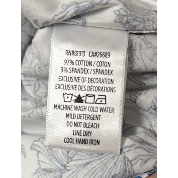 NWT Robert Graham Sea Bloom Shirt Mens XL White Blue Floral Button Up $198 - Picture 11 of 12